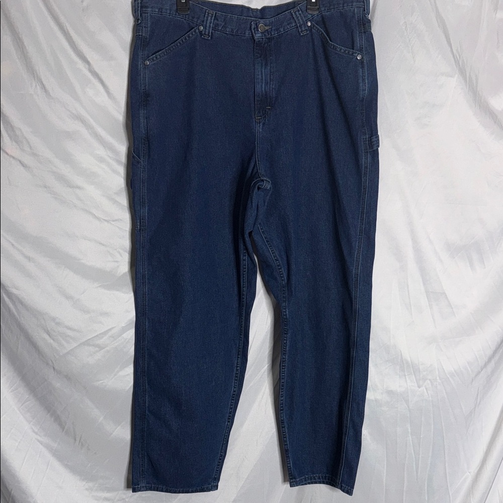 Women's Straight Leg Jeans in Dark Blue Denim
